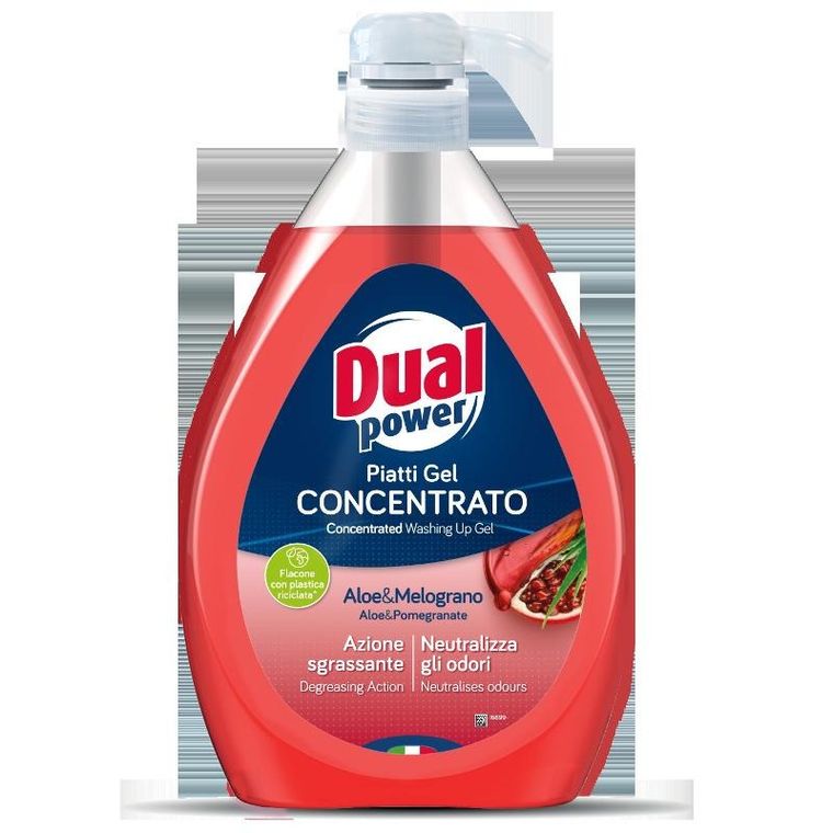 Dual Power, płyn do mycia naczyń, aloes i granat, 1l