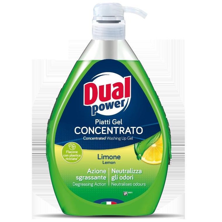 Dual Power, płyn do mycia naczyń, limone, 1l