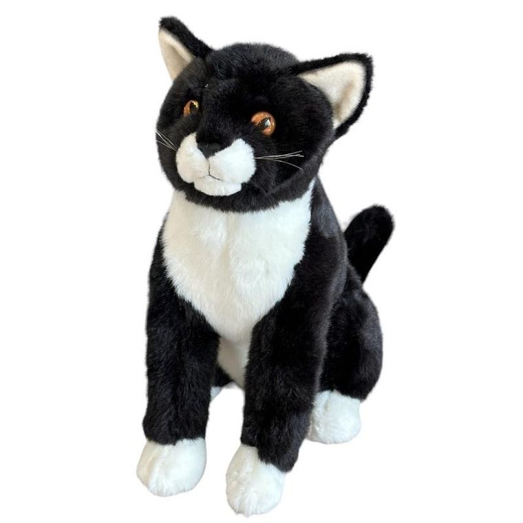 Dubi, Kot siedzący, maskotka, czarny, 28 cm