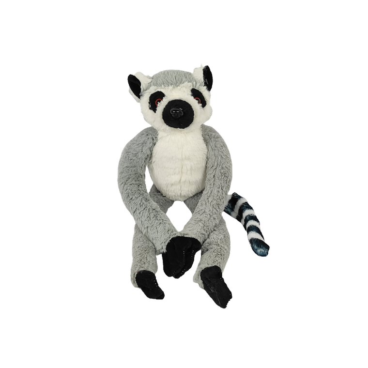 Dubi, Lemur wiszący, z rzepami, maskotka, 30 cm