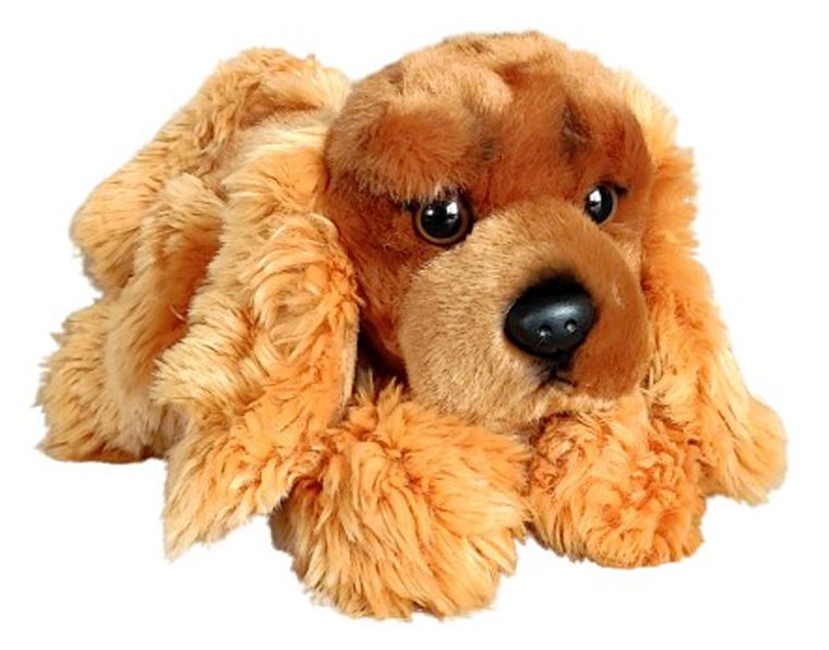 Dubi, Pies spaniel leżący, maskotka, 30 cm