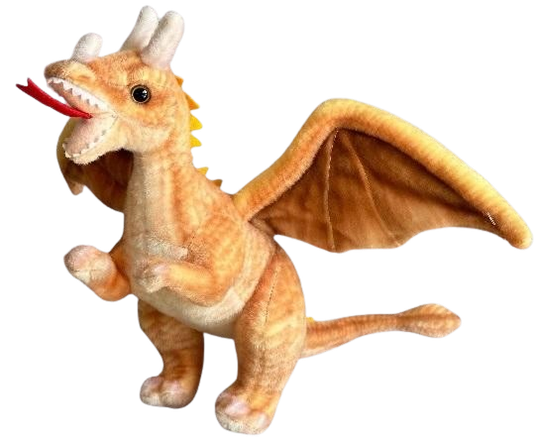 Dubi, smok, maskotka, brązowy, 41 cm