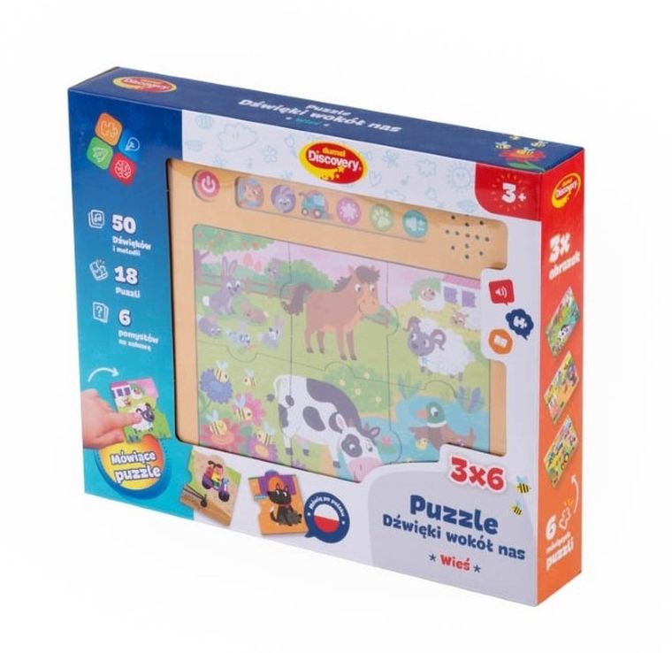 Dumel Discovery, Dźwięki Wokół Nas, Wieś, puzzle, 18 elementów