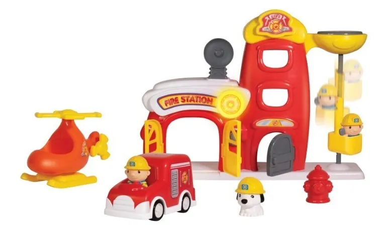 Dumel Discovery, Ekipa strażacka, interaktywny garaż strażacki, zestaw z pojazdem i figurkami