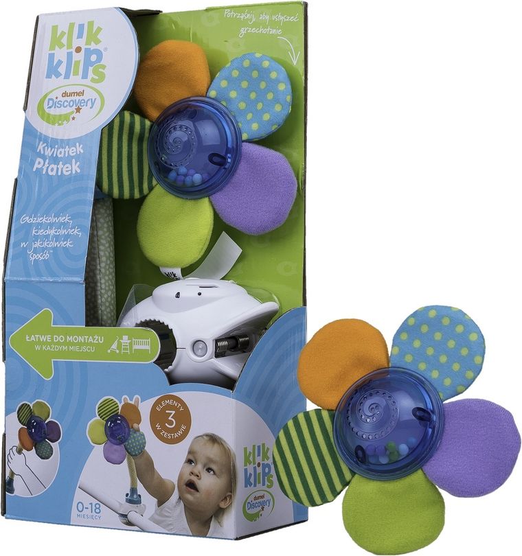 Dumel Discovery, KlikKlips, Kwiatek płatek, zabawka niemowlęca