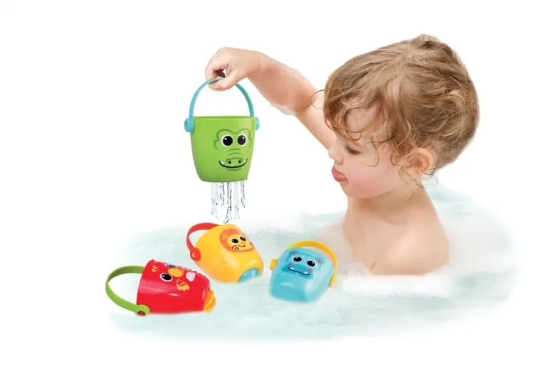 Dumel Discovery, Wiaderka zwierzątka, zabawka kąpielowa, 4 szt.