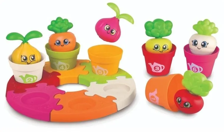 Dumel, Doniczki, układanka edukacyjna, 18 elementów