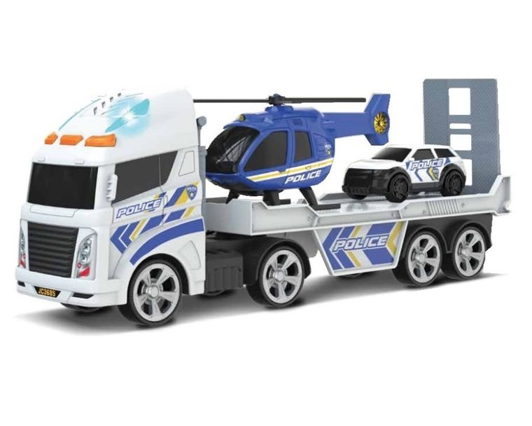 Dumel, Flota Miejska, laweta policyjna z autem i helikopterem