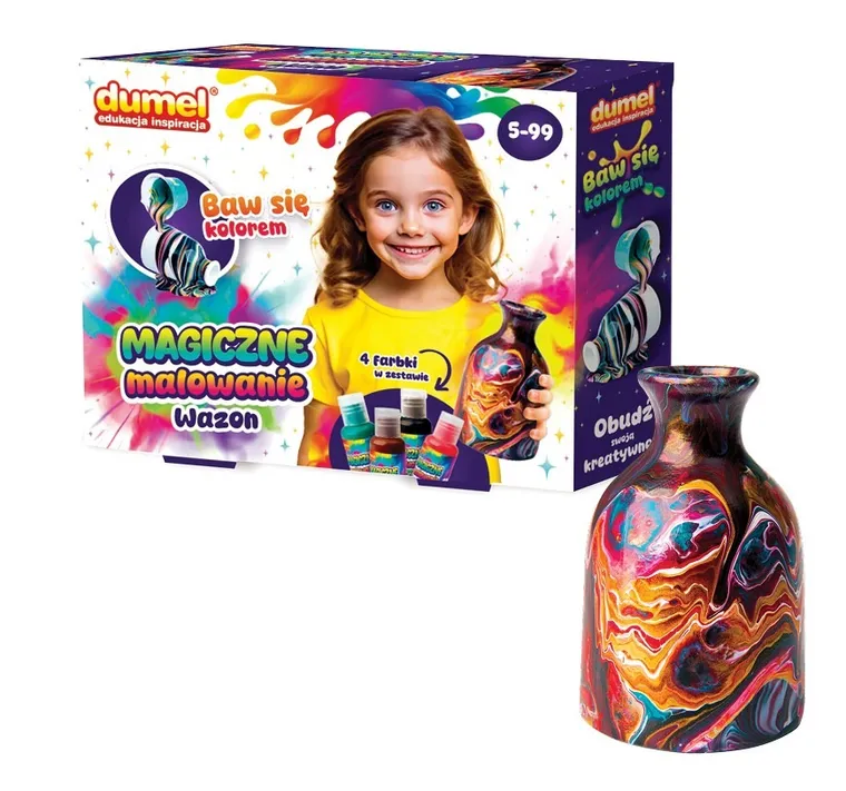 Dumel, Magiczne Malowanie, Wazon, zestaw kreatywny