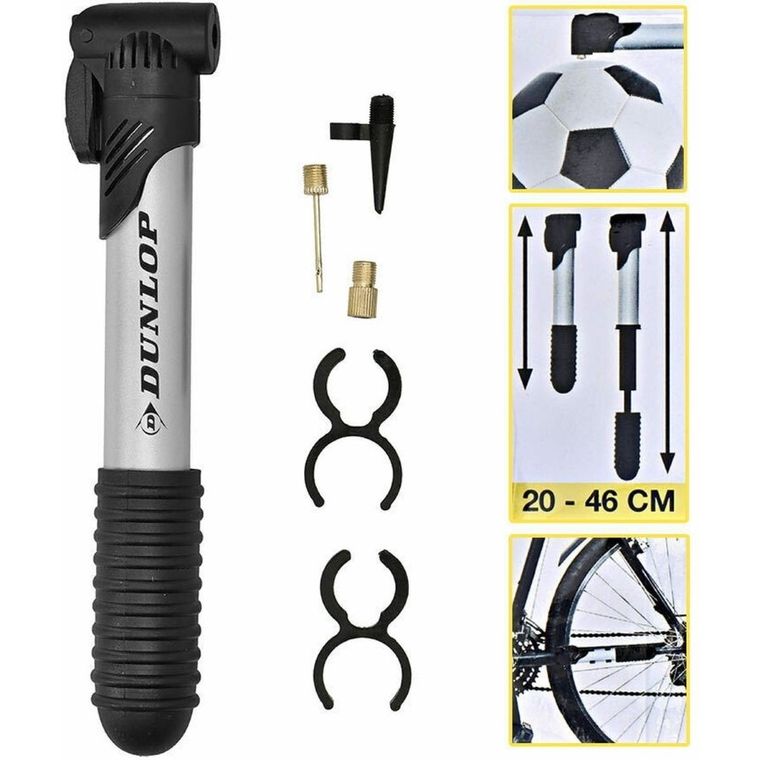 Dunlop, aluminiowa mini pompka rowerowa