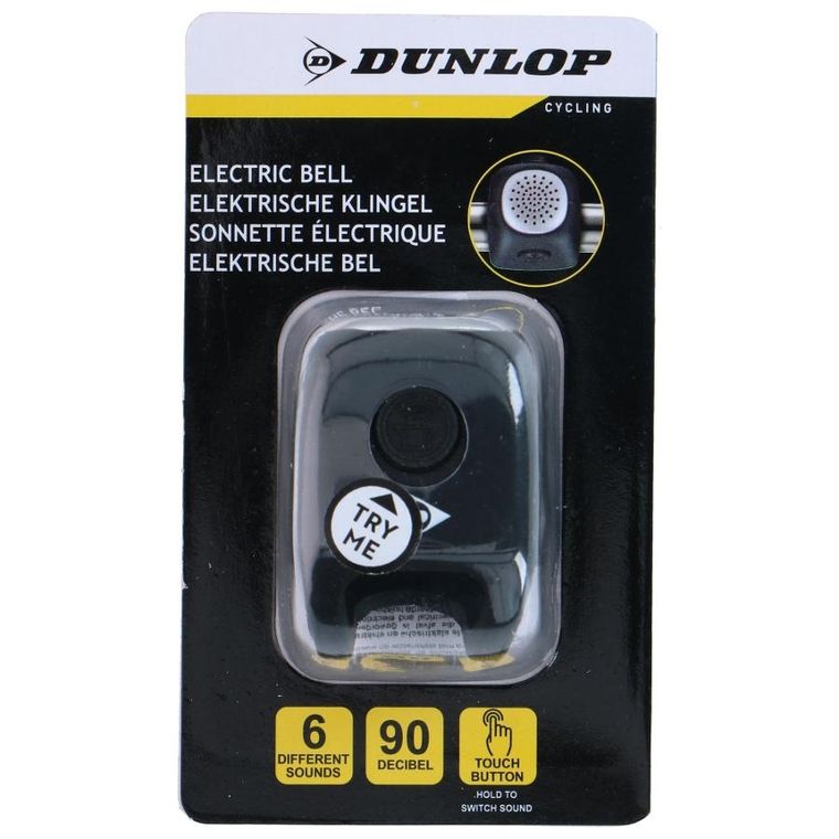 Dunlop, dzwonek rowerowy, elektroniczny, 6 dźwięków, 90db