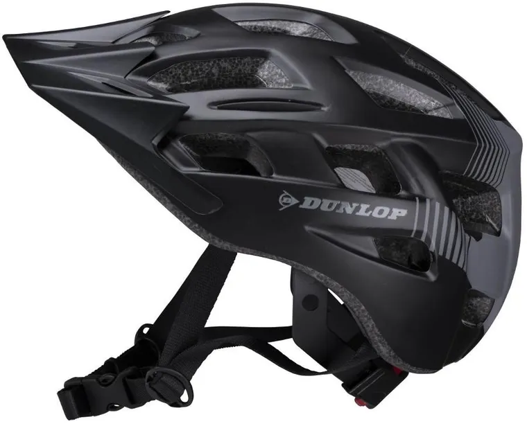 Dunlop, kask rowerowy mtb, czarny, 6xLED