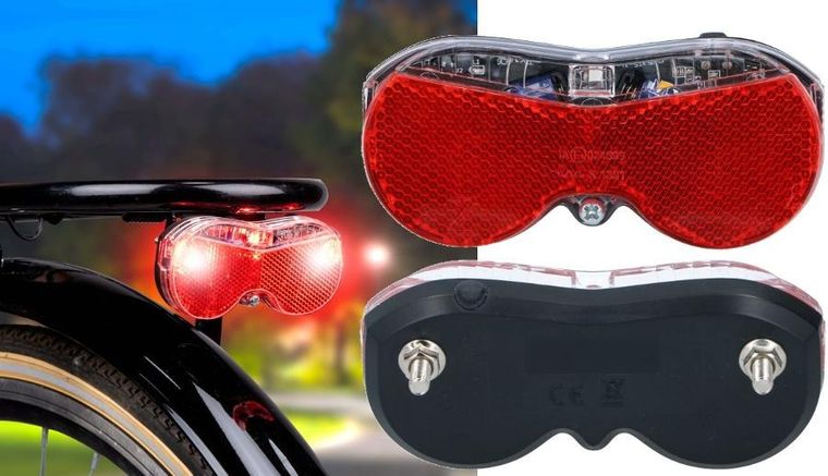 Dunlop, lampka rowerowa na tył, 3 led