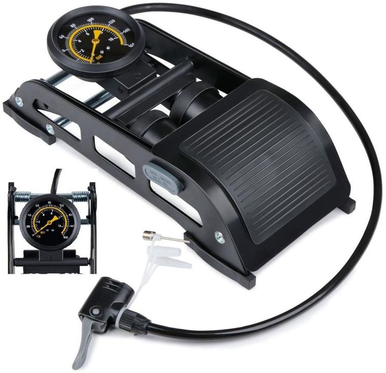 Dunlop, pompka nożna, 2 tłokowa z manometrem