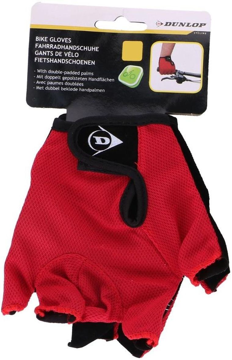 Dunlop, rękawiczki rowerowe, senior L, czerwony