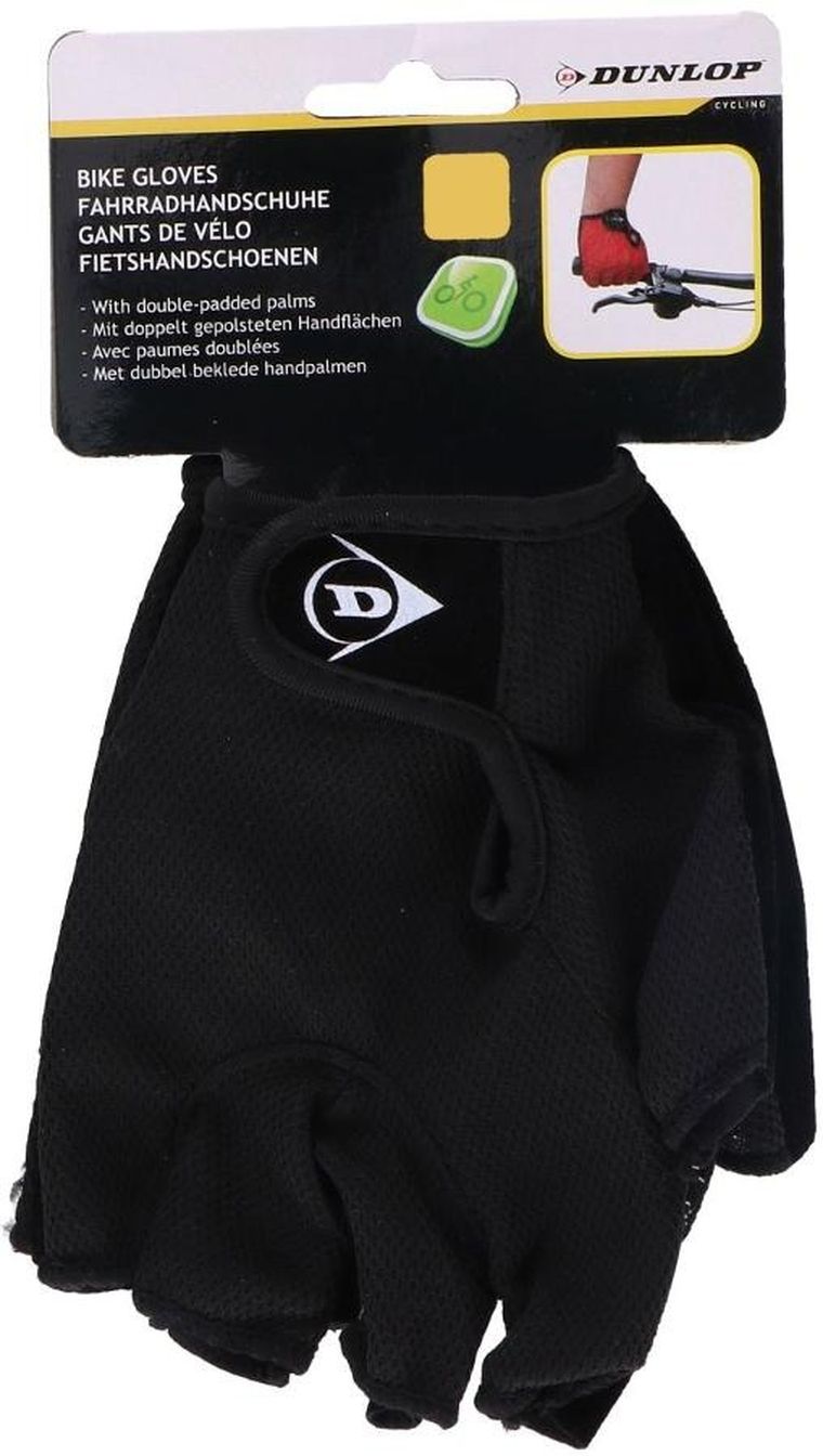 Dunlop, rękawiczki rowerowe, senior XL, czarny