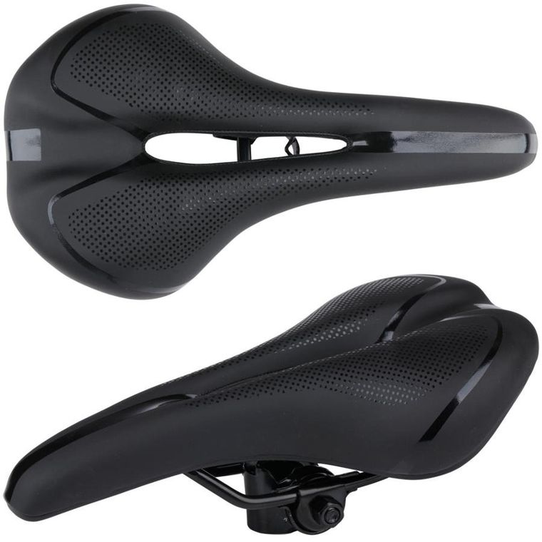 Dunlop, siodełko rowerowe, żelowe, czarne, 15,4-27 cm