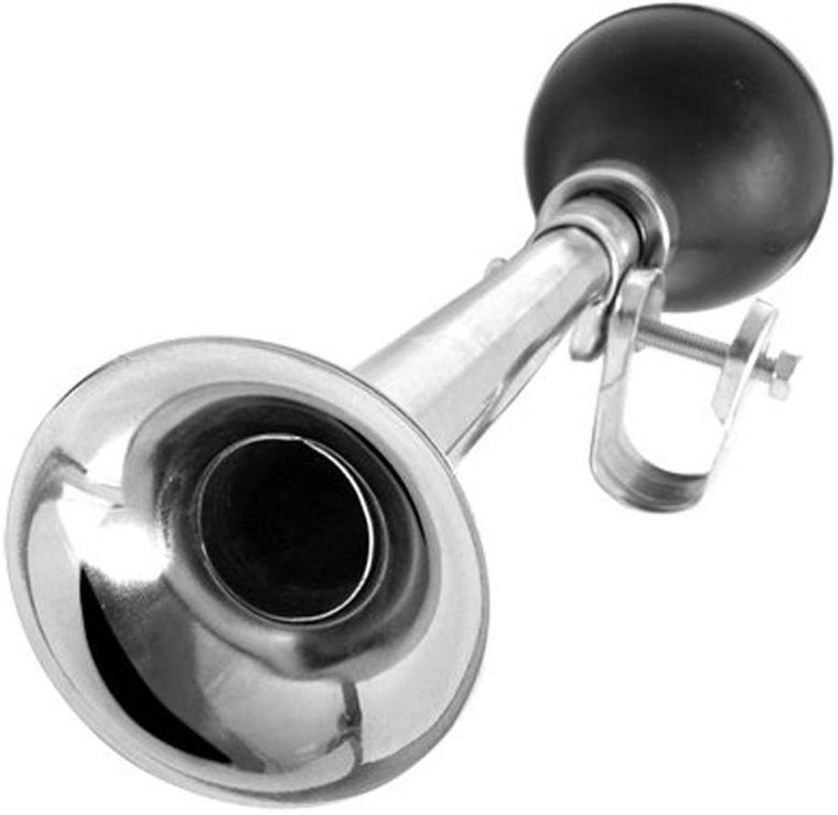 Dunlop, trąbka, klakson rowerowy, metalowy, 21 cm