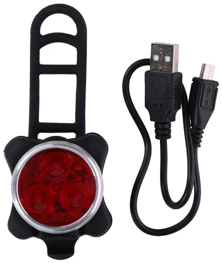 Dunlop, tylne światło rowerowe, 3 LED, USB