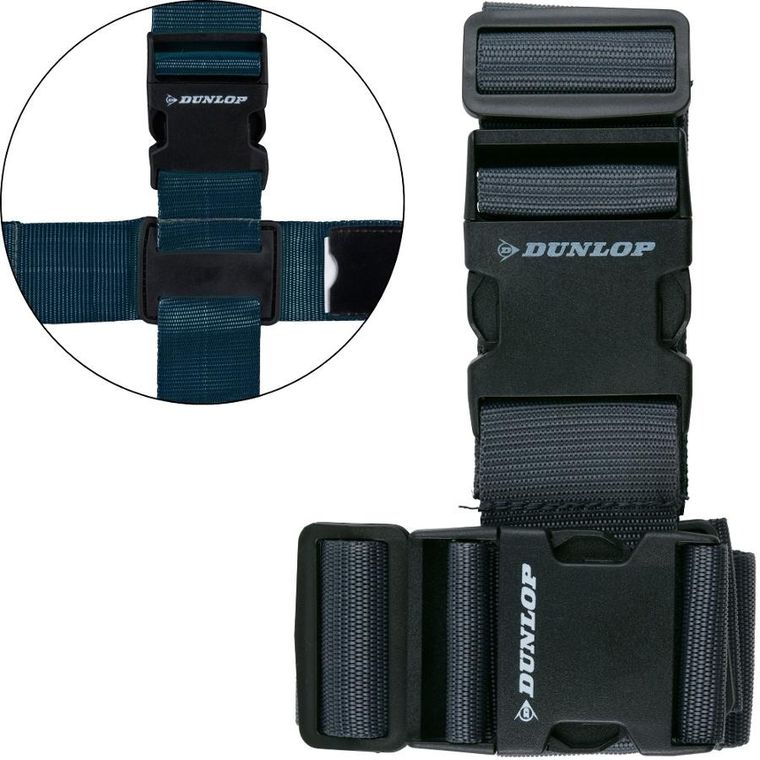 Dunlop, uniwersalny pas zabezpieczający do bagażu, szary, 230-5 cm, 2 szt.