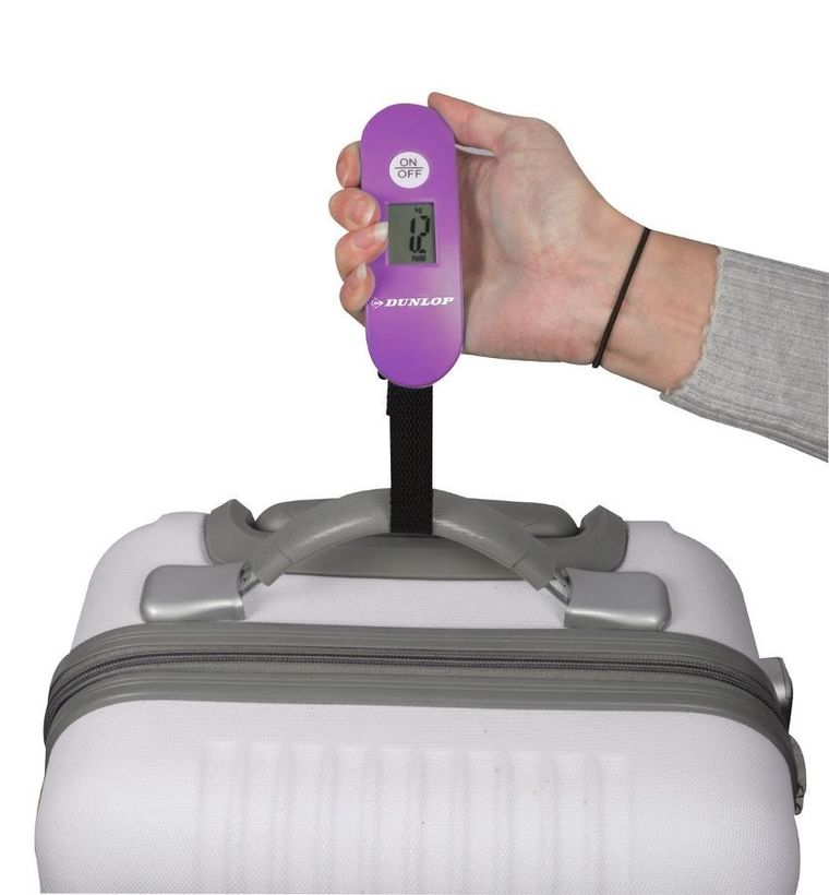 Dunlop, waga elektroniczna turystyczna, fioletowa, max 40 kg