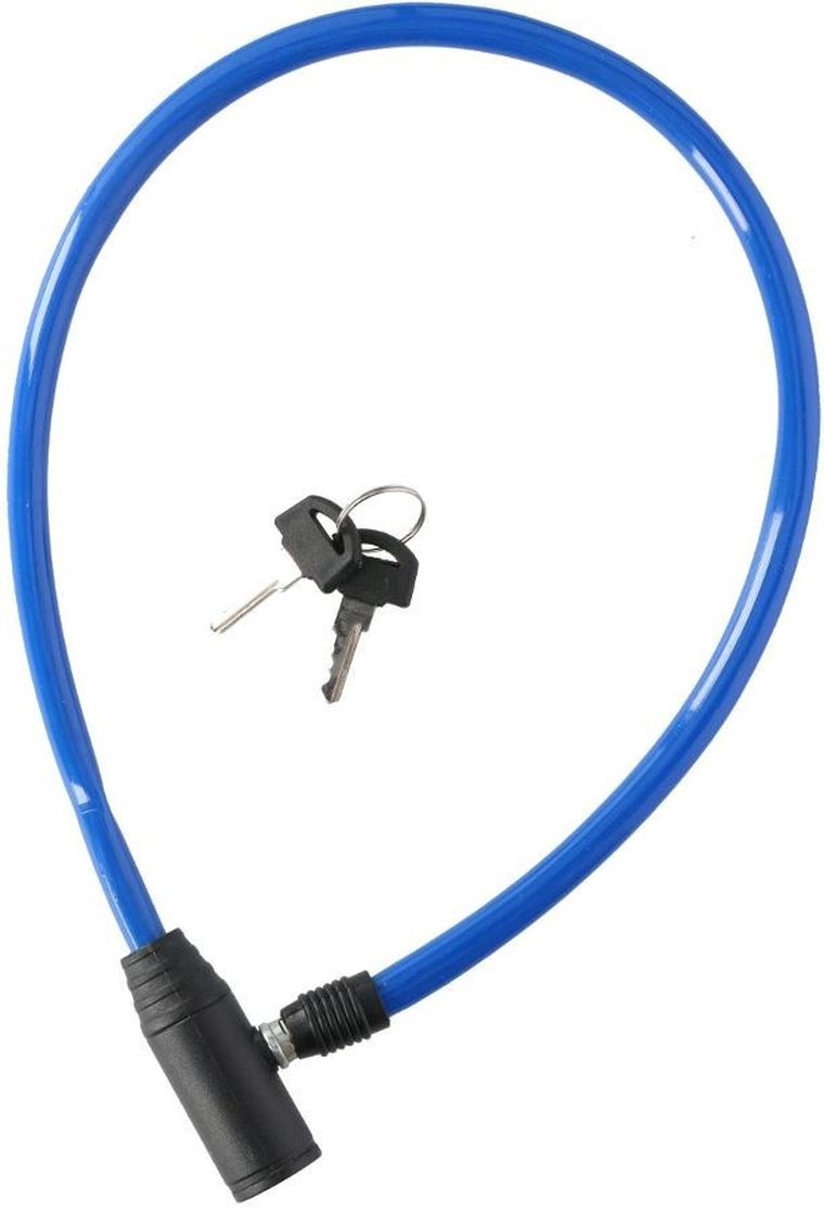 Dunlop, zapięcie rowerowe, linka zamek, 04-65 cm, niebieski
