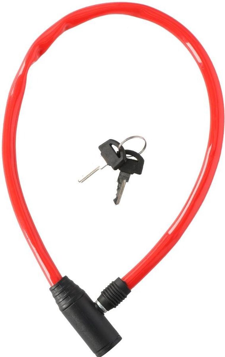 Dunlop, zapięcie rowerowe, linka, zamek, czerwone, 0,4-65 cm