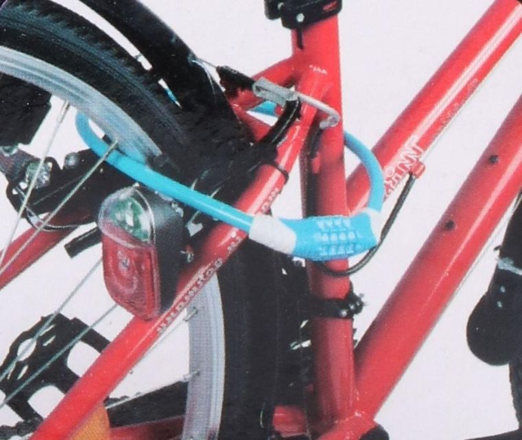 Dunlop, zapięcie rowerowe spiralne, na szyfr, 10mmx65 cm, pomarańczowe