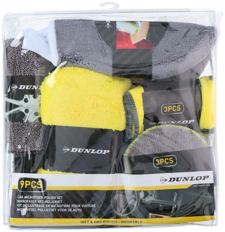 Dunlop, zestaw do mycia samochodu, 9 elementów
