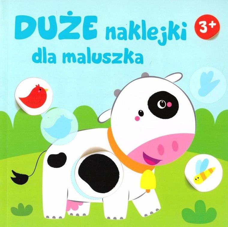 Duże naklejki dla maluszka 3+ Krówka