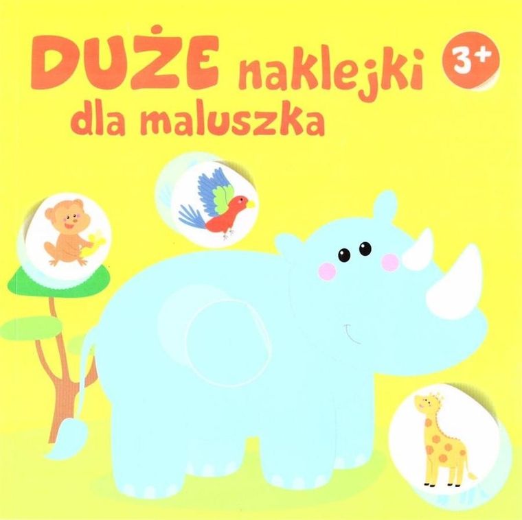 Duże naklejki dla maluszka 3+ Nosorożec
