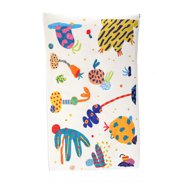 Dywan, mata do pokoju dziecięcego, beżowy, 140-80 cm