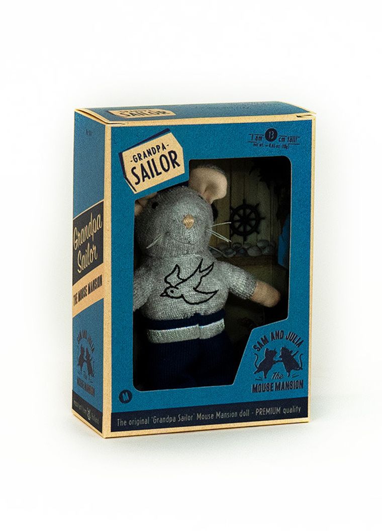 Dziadek Marynarz z Mysiego Domku, maskotka, 13 cm