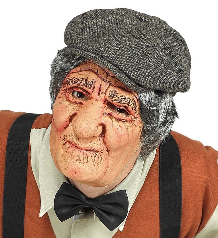 Dziadek staruszek, maska lateksowa