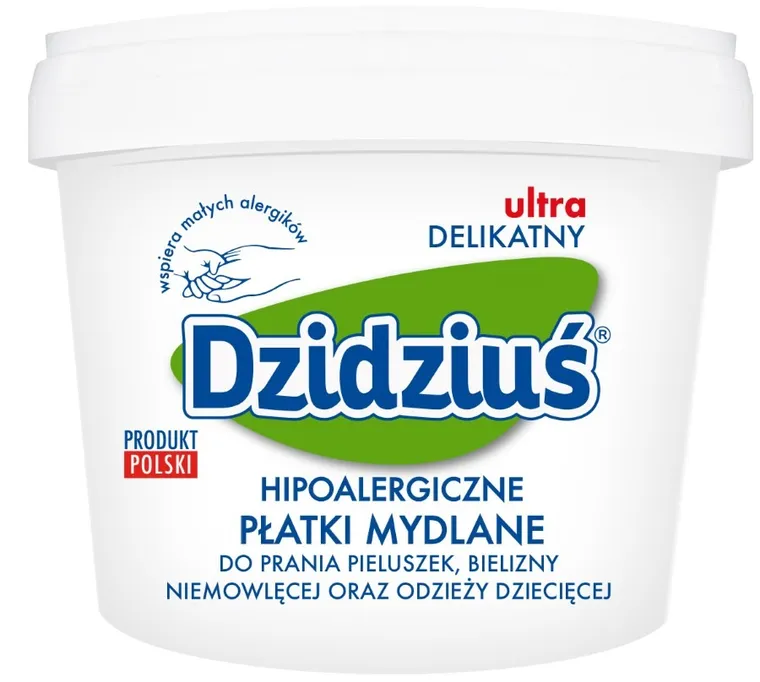 Dzidziuś, płatki mydlane do prania, w wiaderku, 400 g