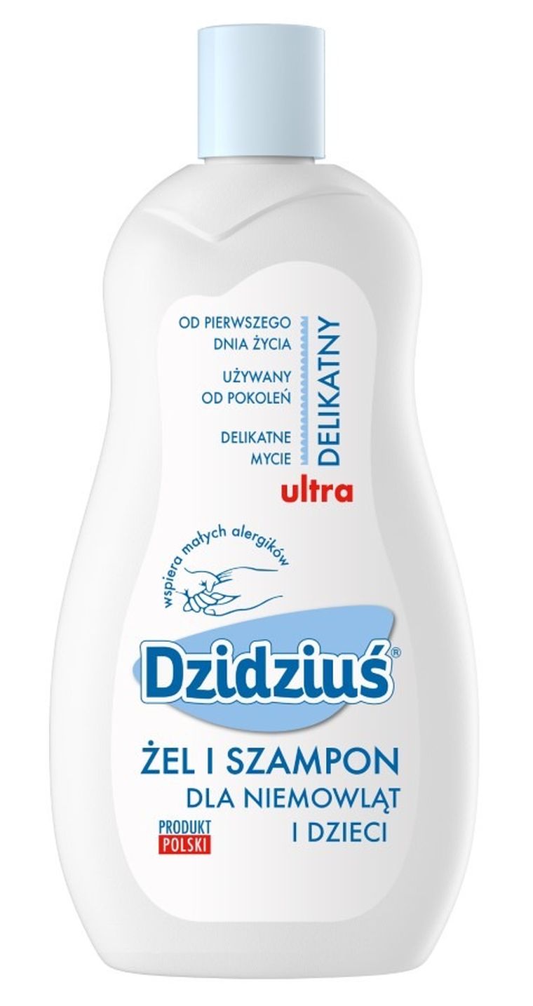 Dzidziuś, żel szampon dla niemowląt i dzieci z proteinami pszenicznymi, 500 ml