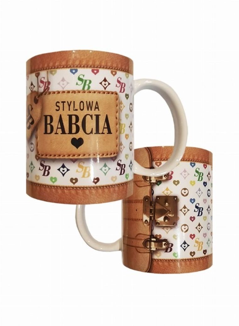 Dzień Babci, kubek, Stylowa Babcia, biały