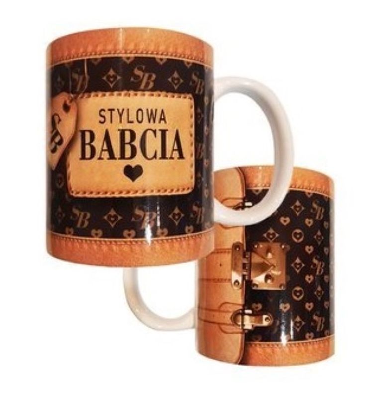 Dzień Babci, kubek, Stylowa Babcia, czarny