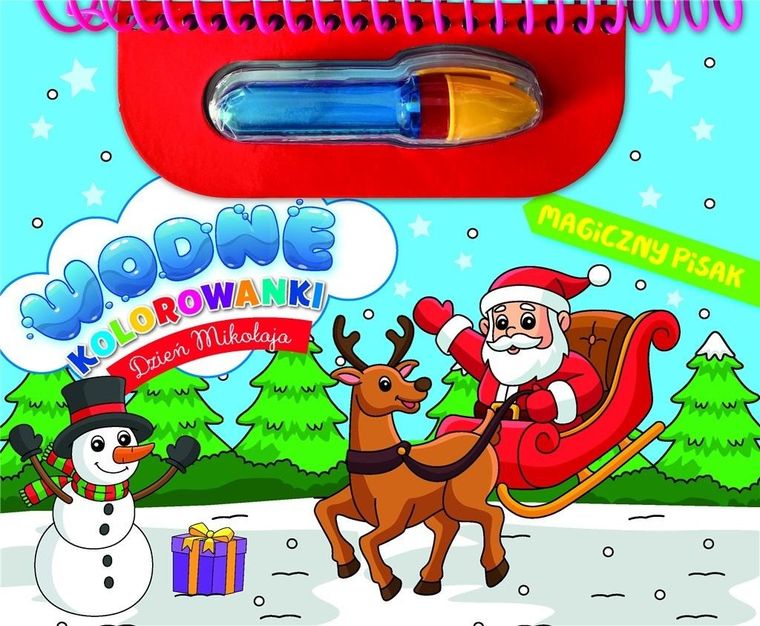 Dzień Mikołaja. Wodne kolorowanki