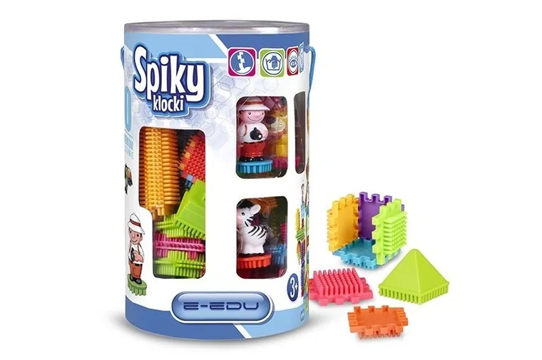 E-Edu, Spiky, Safari, klocki, 90 elementów