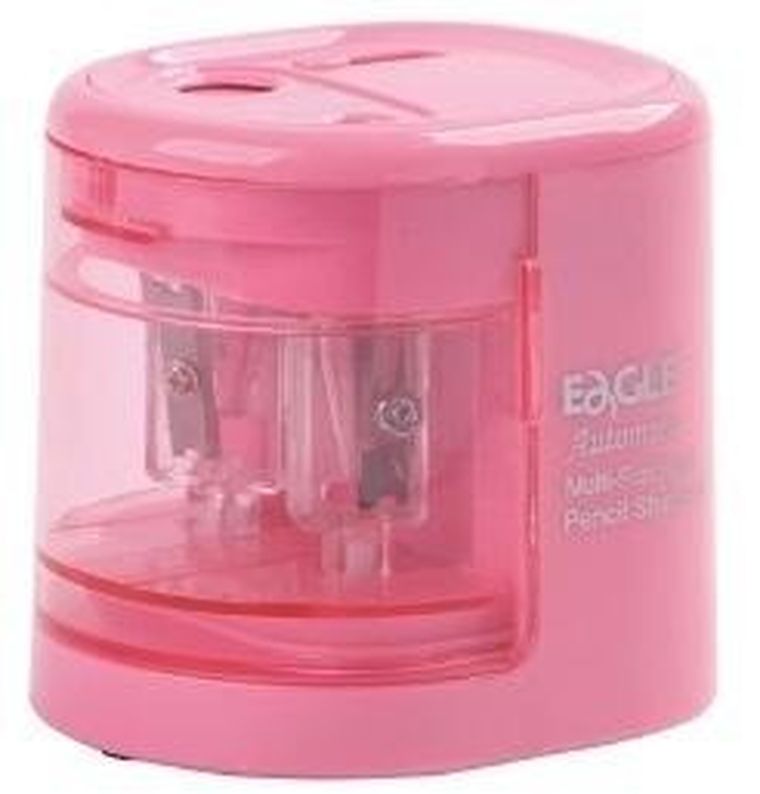 Eagle, temperówka na baterie, podwójna, różowa