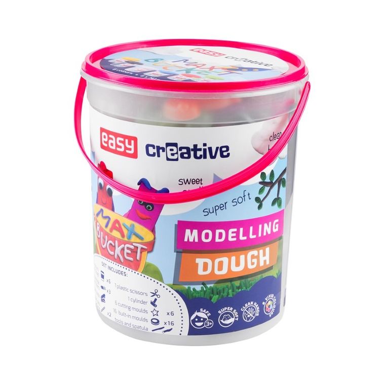 Easy, Creative, duże wiadro, masa plastyczna, zestaw