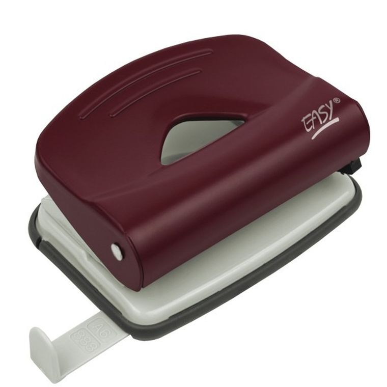 Easy, dziurkacz metalowy, czerwony, 15 kartek