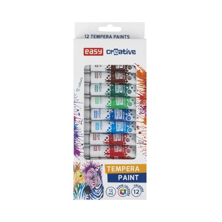 Easy, farby tempera, 12 kolorów