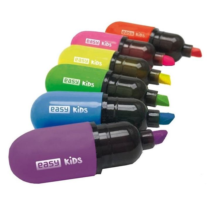 Easy, Flash Mini, zakreślacze, neonowe, 6 kolorów