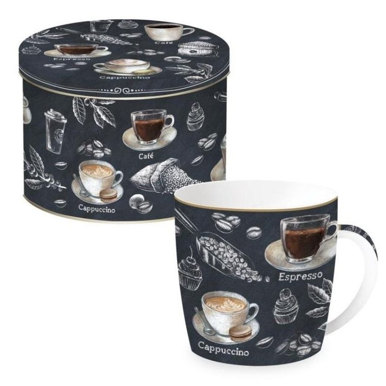 Easy Life, kubek porcelanowy w ozdobnej puszce, 350 ml