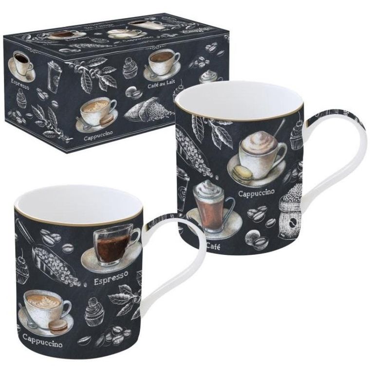 Easy Life, kubek porcelanowy w ozdobnym pudełku, 350 ml, 2 szt.