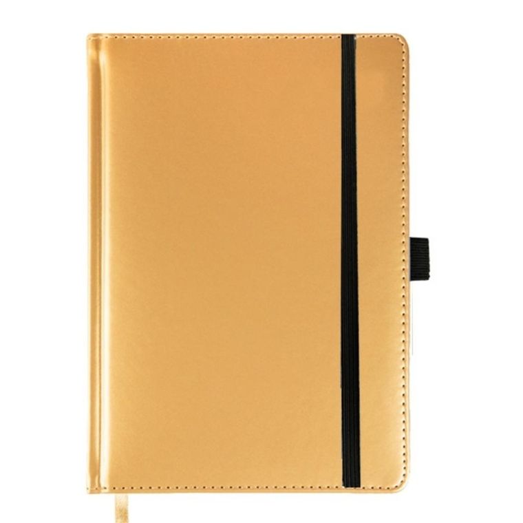 Easy, notes, A5, 72 kartki, kratka, złoty, 1 szt.