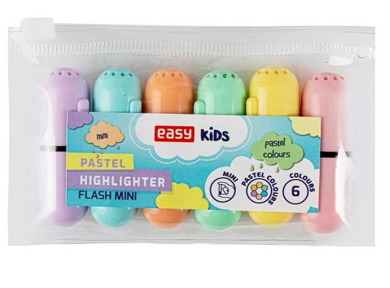 Easy, zakreślacz Flash, mini, 6 kolorów