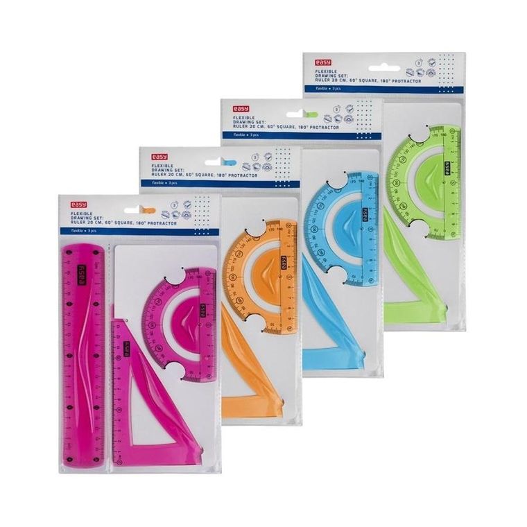 Easy, zestaw kreślarski, 3 elementy